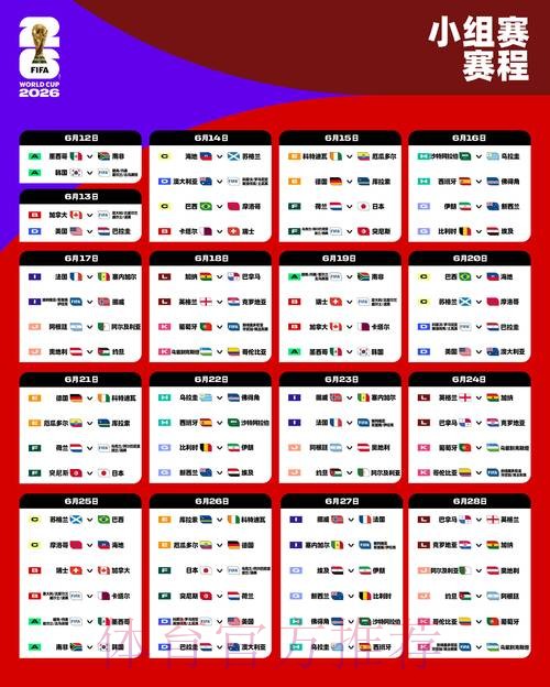 2026世界杯完整赛程详细安排最新时间表在哪里看